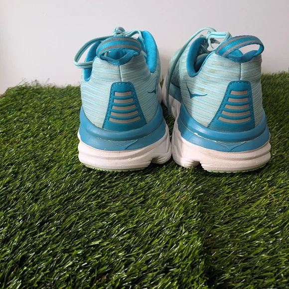 Hoka One One Bondi 6 Women's Sz. 10 Athletic Running Light blue and Aqua F27219K - Picture 4 of 7